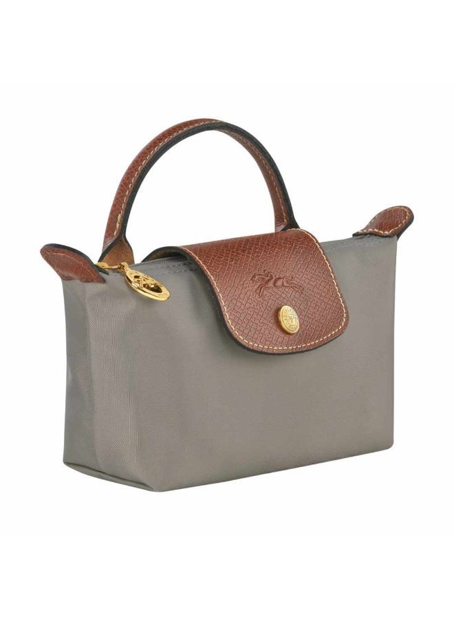 Longchamp Women's classic fashion versatile mini makeup bag handbag shoulder bag handheld small bag camera bag mini Turtledove Grey - Image 4